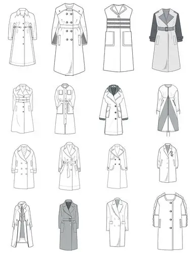 干货│服装设计款式图-初学者入门临摹参考素材