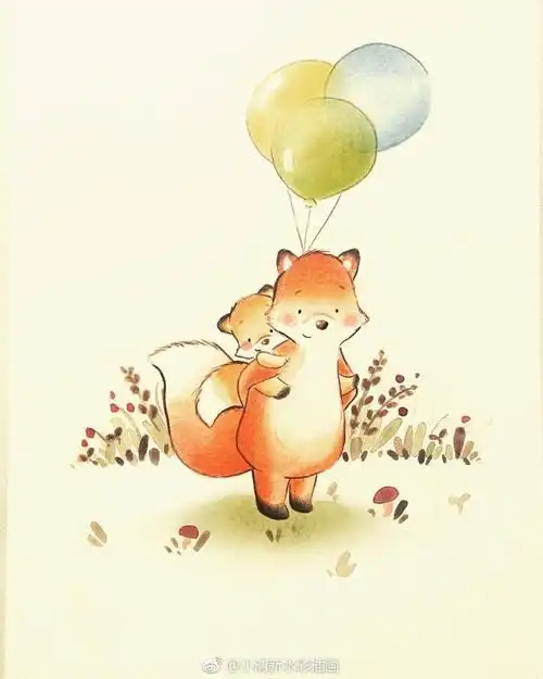 儿童插画,暖暖的手绘~[心]