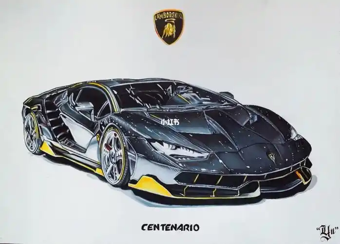 绘画  #绘画日常  #彩铅  #兰博基尼