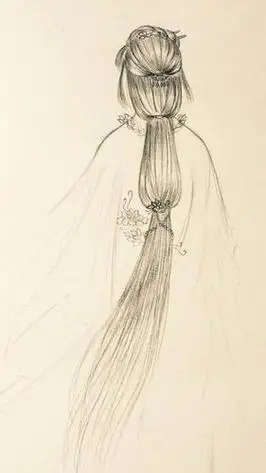 唯美 古风 女子 背影-入门古风女子背影简笔画古风女子背影素描简笔画