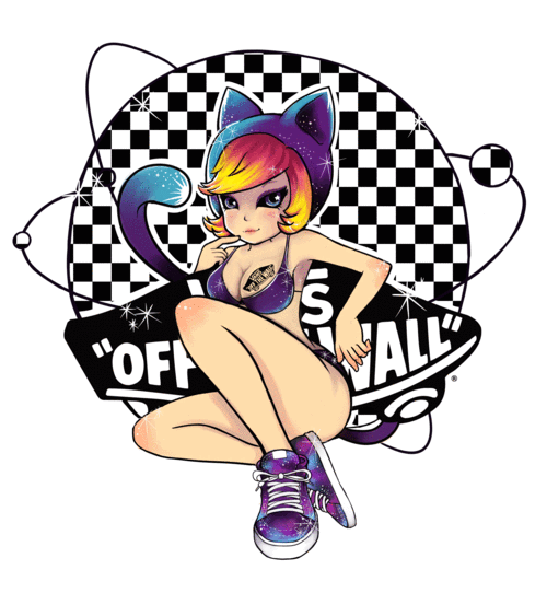 多年前vans比赛的猫女|插画|创作习作|猫梁mell_leung - 原创作品