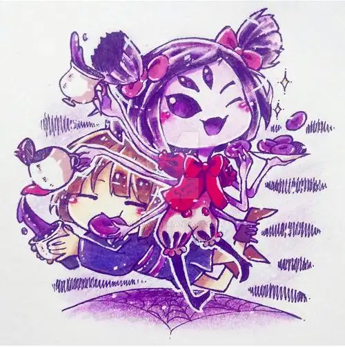 undertale传说之下精美人物图包muffetfrisk篇