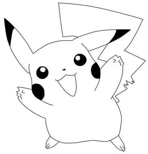 皮卡丘q版萌图简笔画