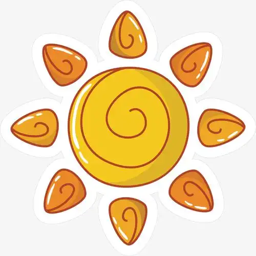 太阳贴纸设计