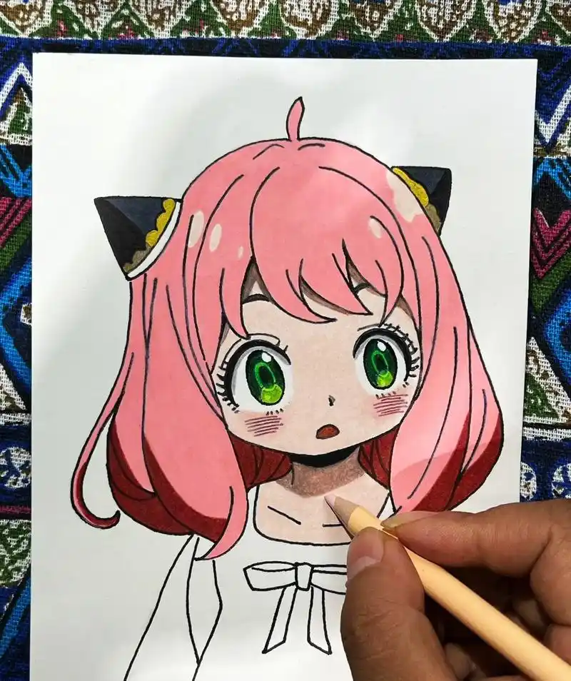 一起学画画 #手绘动漫人物 #临摹  #零基础学画画#二次 - 抖音