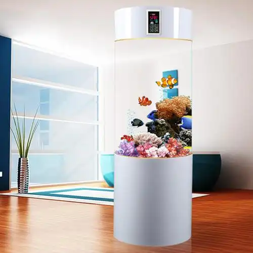 鱼缸圆柱亚克力水族箱生态换水创意过滤鱼缸