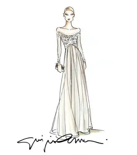 晚礼服图稿-婚纱礼服设计-服装设计