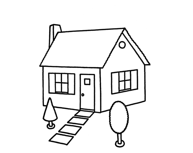 simple house drawing for kids - clipart best