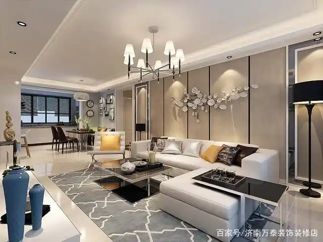 财富壹号140平四室两厅现代简约风格装修效果案例图