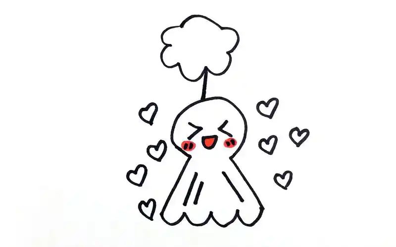 看一遍就会画的晴天娃娃!