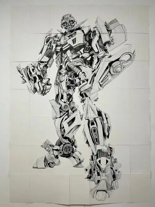 看了多少剧,点了多少点,才有了这大黄蜂#变形金刚  #大黄蜂  #绘画