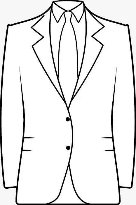 西装侧面简笔画