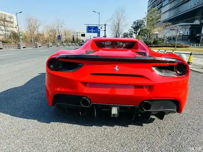 全国最低17年法拉利敞篷488红黑3万多公里附查博