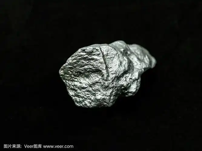 银色,金属矿石,贵重宝石,大特写,黑色背景