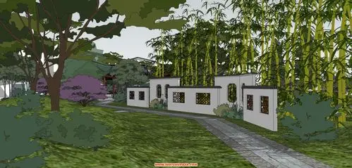 一个新农村小公园景观