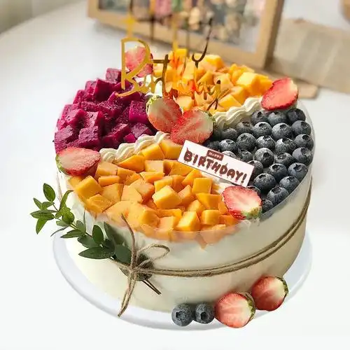 2021仿真塑胶生日蛋糕模型网红新款祝寿爷爷奶奶仿真水果