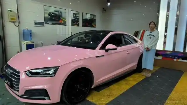 奥迪a5改色水晶贝壳粉#改装汽车文化 #宜宾改装贴膜 #奥迪a5 #贝壳粉