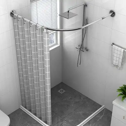 卫生间淋浴房隔断浴室干湿分离符象卫浴洗澡房浴帘套装简易浴房洗手间