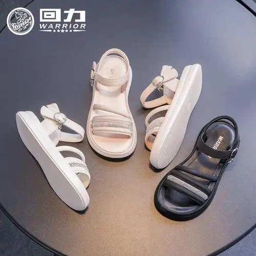 回力童鞋女童凉鞋2024夏季新款中大童鞋子沙滩软底透气女孩公主鞋