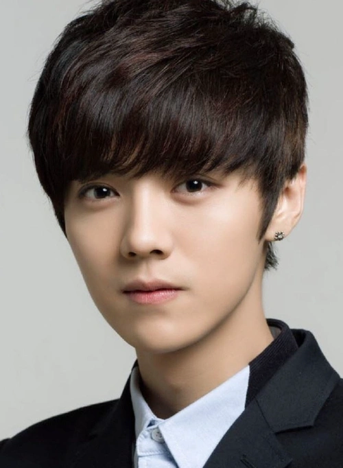 如果从正面看鹿晗的脸型,轮廓有些不清晰.