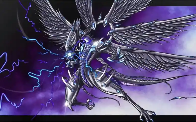 procreate板绘游戏王深渊之青眼白龙绘画过程