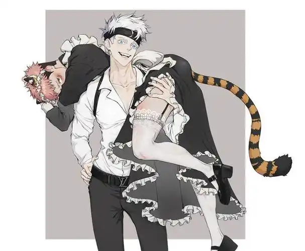 pixiv女装大佬同人插画图片