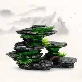 【鱼缸造景小型假山图片】鱼缸造景小型假山图片大全_q友网