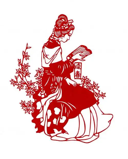 精美的红楼梦人物创意剪纸作品