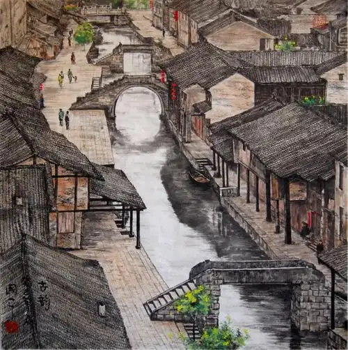 谭国平国画——古城编 历史的痕迹留在这里,我想寻找它的灵魂,表现它