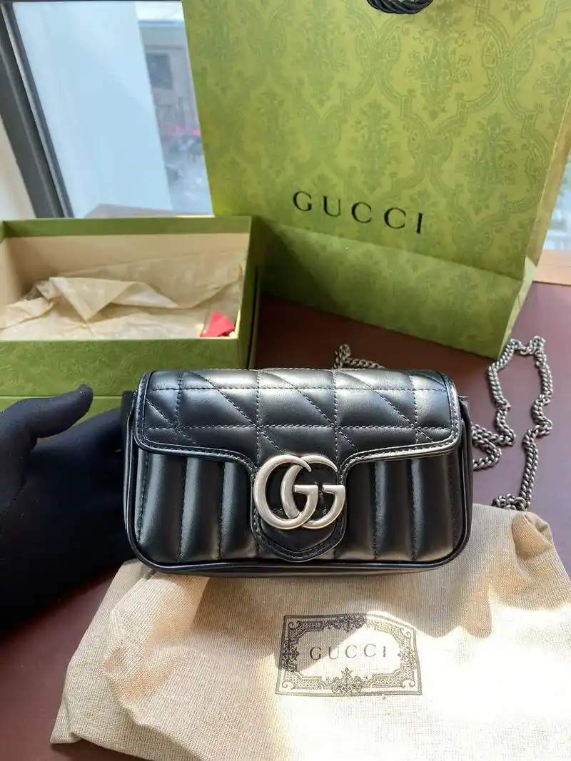 99新未使用gucci古驰马蒙系列女包