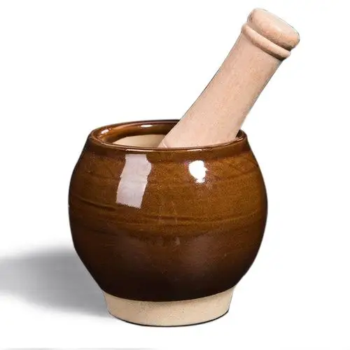 蒜臼子石臼捣碎罐捣蒜泥蓉神器擂钵陶瓷研磨器家用老式手动捣蒜器_5折