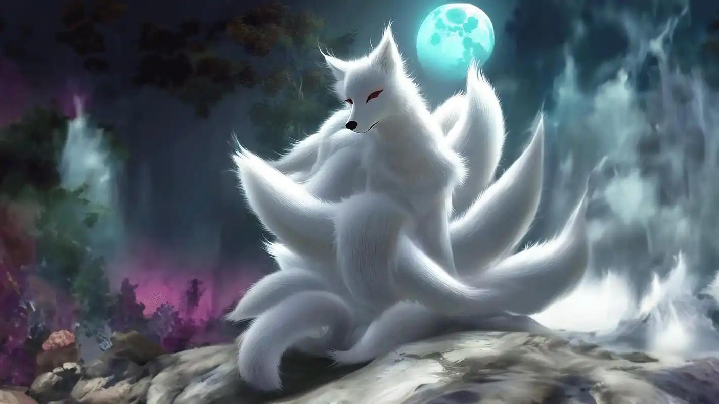 山海经异兽:九尾狐,长着九条尾巴,能幻化成人