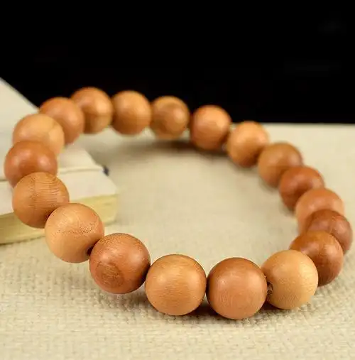 桃木手串手链男女原木佛珠串珠木质手持念珠木制随身配饰品18mm三通款