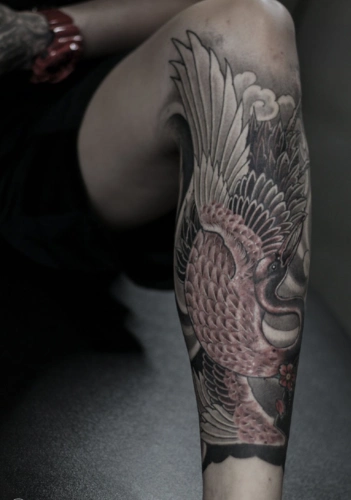 个性男生小腿纹身图超酷的小腿纹身图案设计4