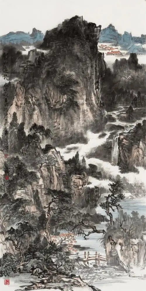 中国画名家——画家牟丕芳 山水画作品欣赏