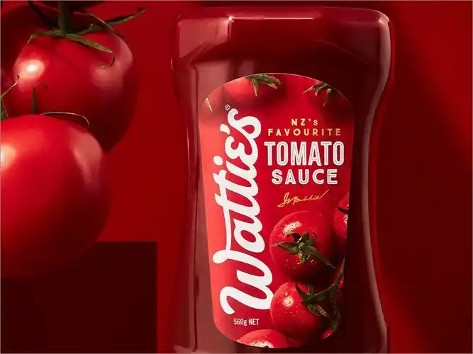 新西兰watties番茄酱包装设计之局部特写