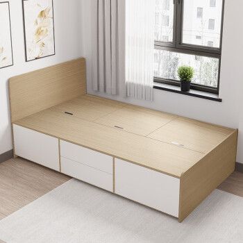 【可定制】单人床简约软包高箱收纳床小户型榻榻米储物抽屉床 4抽屉款