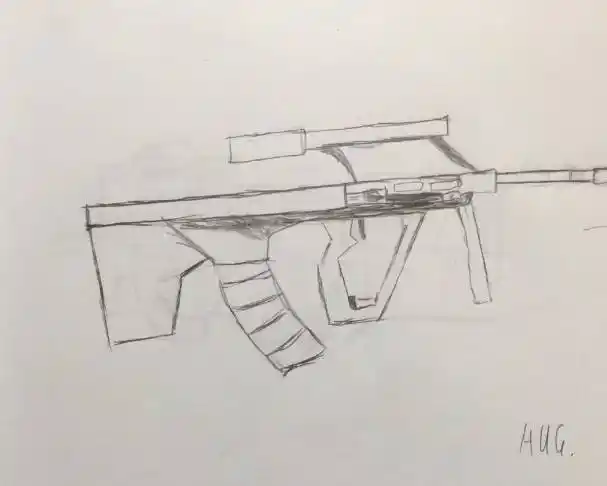 cf小学生手绘cf武器小小年纪就画得这么像肯定天天玩