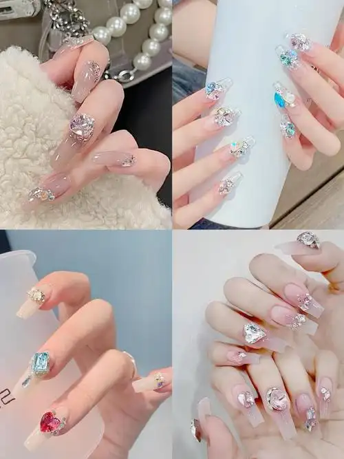 2024夏季高级奢华显白贴钻美甲合集