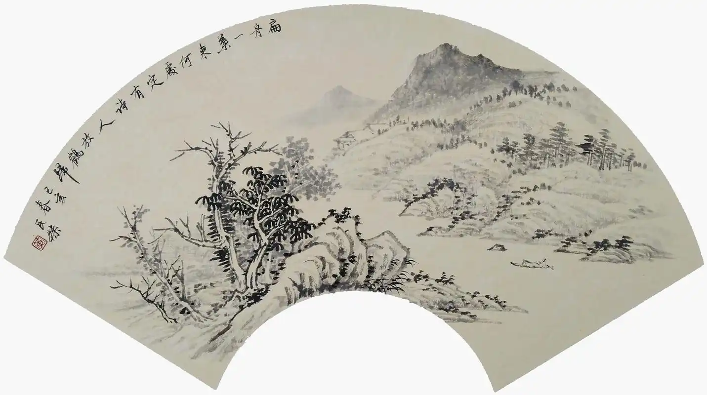 古意盎然——画家黄民杰扇面山水画