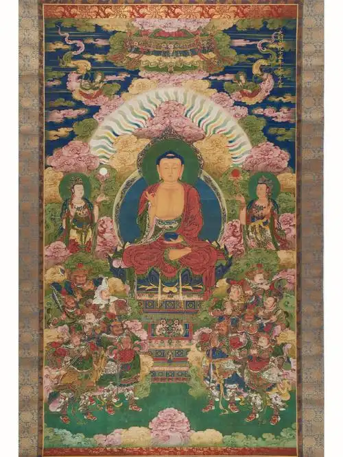 药师佛日月光菩萨与十二药叉