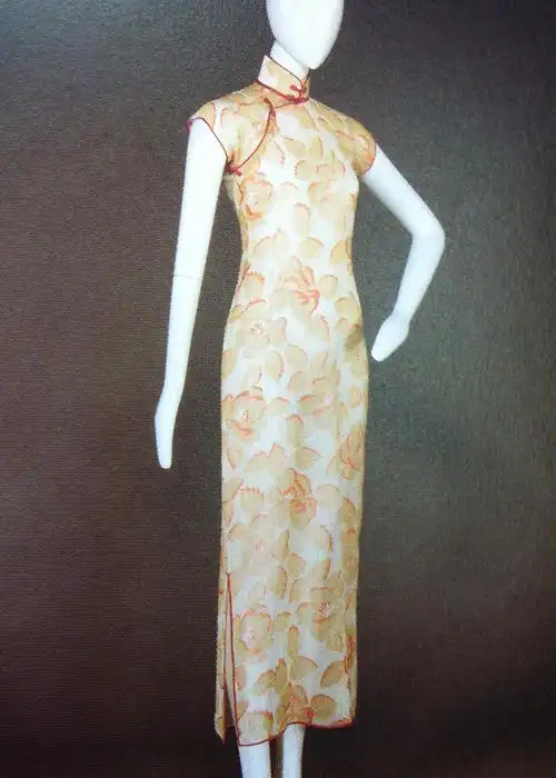 20世纪30年代印花无袖旗袍.bmp