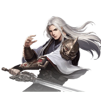 手绘古风插画剑客