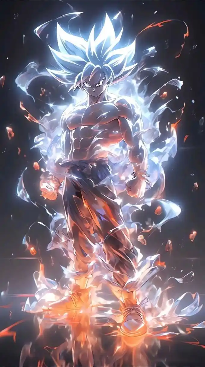 龙珠壁纸02银色的极致-白神悟空 未来的宇宙中,孙悟空和贝吉塔已经