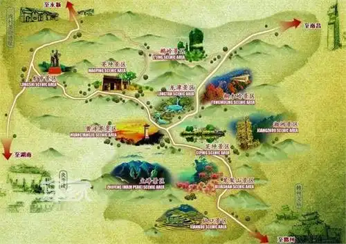 井冈山地理位置图