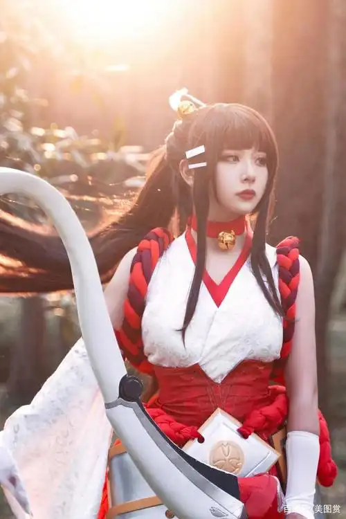 cosplay美女|cos鉴赏-正片 王者荣耀adc伽罗花见巫女