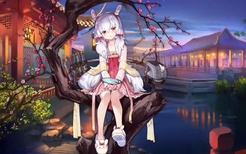 【碧蓝航线】拉菲换装[白兔迎春]l2d展示~拉菲最可爱了73