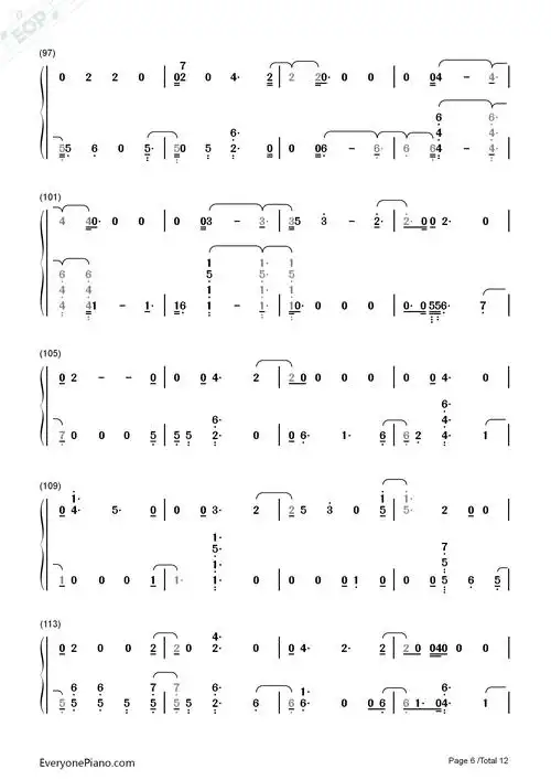 say something-justin timberlake双手简谱预览6