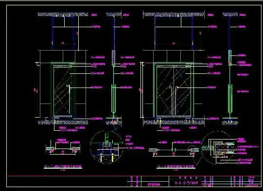玻璃地弹门结构详图