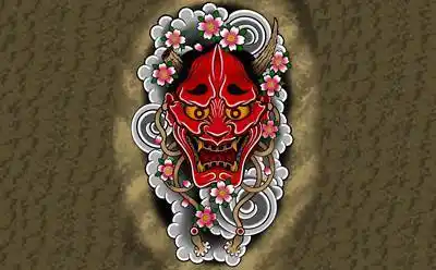 49张正脸般若纹身手稿图片